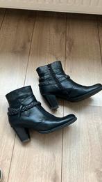 Korte zwarte laarsjes met rits mt 40, Ophalen of Verzenden, Gedragen, Zwart