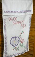 voordoek/ overdoek/ voordoek Orde spaart tijd, Antiek en Kunst, Antiek | Keukenbenodigdheden, Ophalen of Verzenden