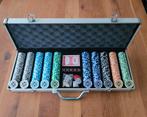 Luxe pokerset! Poker fiches met waardeopdruk 7 kleuren!, Een of twee spelers, Ophalen of Verzenden, Zo goed als nieuw