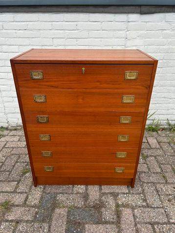 Vintage Deense ladekast teak beschikbaar voor biedingen
