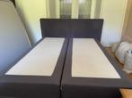 Swiss Sense 2-pers. bed/boxspring 160x210 (elek. verstelb), 160 cm, Grijs, Gebruikt, Stof
