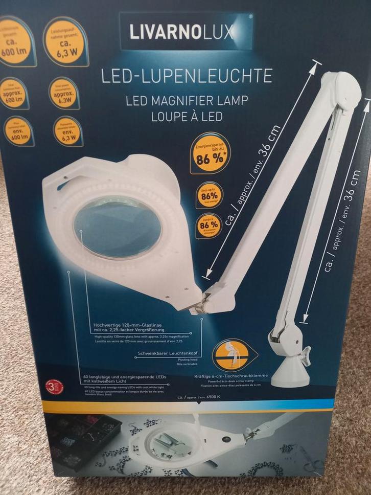 LED Loep Lamp - Livarno Lux, Huis en Inrichting, Lampen | Vloerlampen, Nieuw, Minder dan 100 cm, Kunststof, Metaal, Ophalen of Verzenden
