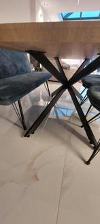 Eettafel met bank en stoelen., Zo goed als nieuw, Vijf personen of meer, 150 tot 200 cm, Rechthoekig