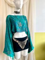 Boho hippy top, Kleding | Dames, Tops, Blauw, Ophalen of Verzenden, Zo goed als nieuw, Lange mouw