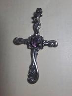 Antieke kettinghanger met amethist, Antiek en Kunst, Ophalen