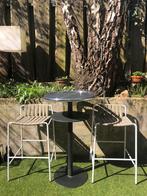 Statafel chroom en metaal zwart., Ophalen, Zo goed als nieuw