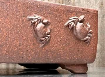 Bonsai schaal handgemaakt Krabben gemerkt 15,7x10,9x5,6 beschikbaar voor biedingen