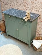 Vintage commode speelgoedkast marmer groen hout babykamer, Kinderen en Baby's, Kinderkamer | Commodes en Kasten, 3771SH, Ophalen of Verzenden