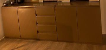 Bruine kledingkast 3-delig, dressoir en ladekast