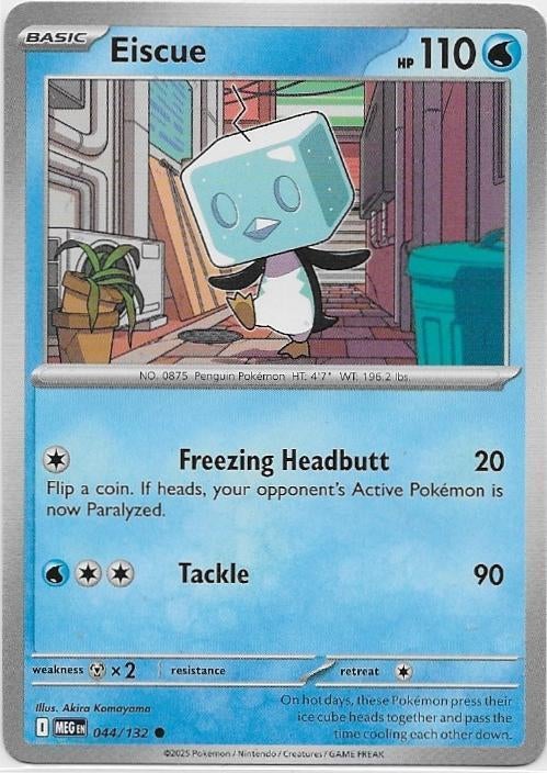 Mega Evolution,  Eiscue [common] 44/132, Ophalen of Verzenden, Nieuw, Losse kaart