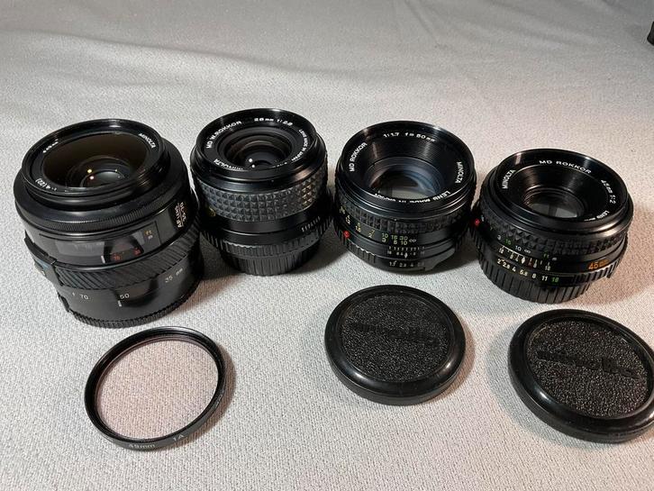 4 stuks mooie MINOLTA lenzen, Audio, Tv en Foto, Fotografie | Lenzen en Objectieven, Gebruikt, Standaardlens, Zoom, Ophalen of Verzenden
