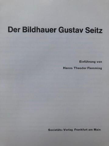 Kunstboek    Gustav Seitz     Der Bildhauer Gustav Seitz beschikbaar voor biedingen