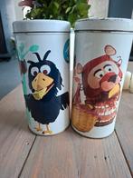 Set van twee Fabeltjeskrant blikken. De blikken gebruikt, Ophalen of Verzenden, Gebruikt, Beschuit, Bolletje