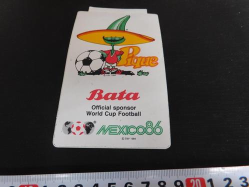 sticker bata sponsor WK voetbal mexico 1986 mascotte pique, Verzamelen, Stickers, Zo goed als nieuw, Bedrijf of Vereniging, Ophalen