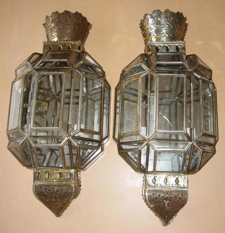 set antieke oosterse hallampen, Antiek en Kunst, Antiek | Lampen, Ophalen