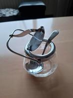 Vintage Suikerpot/ jampotje met Chrome Lepeltje, Antiek en Kunst, Ophalen of Verzenden