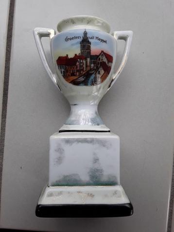 Meppel souvenir, groeten uit meppel, porselein  beschikbaar voor biedingen