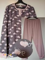 2-delige pyjama taupe roze hartjes lovelx maat 54-56, Kleding | Dames, Grote Maten, Lov❤️elx, Overige typen, Verzenden, Zo goed als nieuw