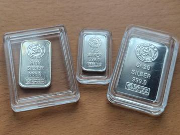 Argor Chiasso. Vintage silver bars. Zilverbaar setje. beschikbaar voor biedingen