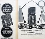 11 vintage advertenties reclames Rollei camera 1936-81 foto, Verzenden, Voor 1940, Fototoestel