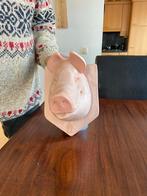 Grappig varkensbeeld voor aan de muur, Tuin en Terras, Tuinbeelden, Ophalen of Verzenden, Zo goed als nieuw, Kunststof, Dierenbeeld