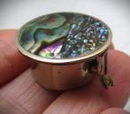 Pildoos Abalone schelp~Verzilverd Pillendoosjes~Alpaca, Ophalen of Verzenden