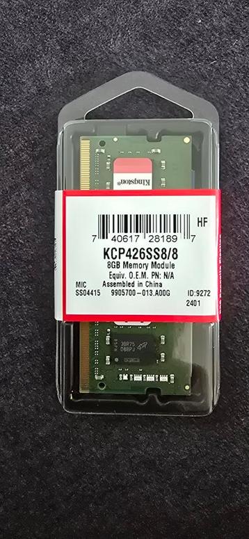 Kingston 8 GB RAM SO-Dimm DDR4 Nieuw geseald beschikbaar voor biedingen