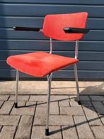 Vintage Gispen Q6 stoel, rood., Ophalen, Gebruikt, Vintage, Metaal