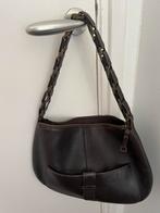 Max Mara bruine leren tas met lampo gemerkte rits, Verzenden, Zo goed als nieuw, Bruin