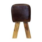 Retro Poef Vintage Look Turnbook Voetenbank Leer OPRUIMING, Huis en Inrichting, Minder dan 50 cm, Info@dehanzeherten.nl, Nieuw