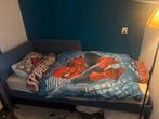 1 persoon stoffen bed zonder matras, Kinderen en Baby's, Kinderkamer | Bedden, Ophalen, 85 tot 100 cm, Zo goed als nieuw, Matras
