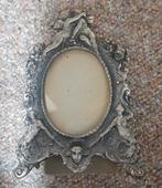 Antiek Frans tinnen fotolijstje met engeltjes, Antiek en Kunst, Ophalen of Verzenden