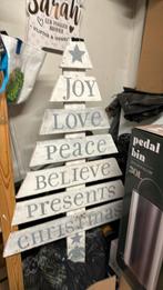 Kerstboom van hout met tekst, Diversen, Kerst, Ophalen, Gebruikt