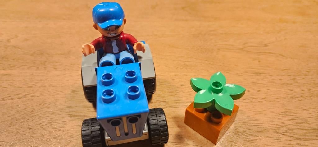 Duplo Blauwe Tractor met Figuur, Ophalen, Gebruikt, Complete set, Duplo