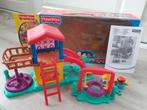 Fisher price Little people speeltuin (incl. doos), Kinderen en Baby's, Speelgoed | Fisher-Price, Speelset, Met geluid, Ophalen of Verzenden