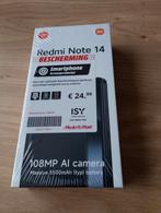 redmi note 14 4g 256gb nieuw, Ophalen, Overige modellen, Zwart, Touchscreen