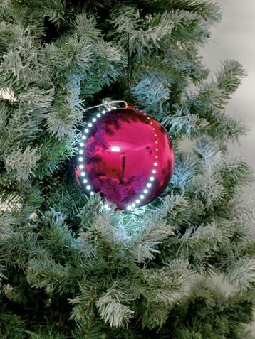 EUROPALMS LED Snowball 15cm pink beschikbaar voor biedingen