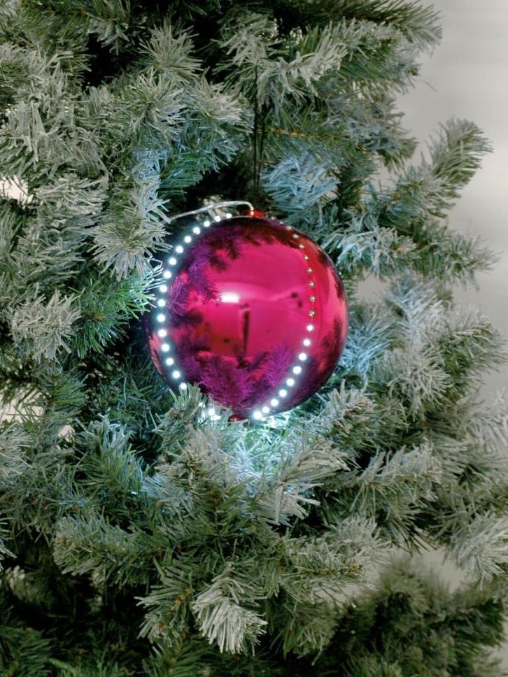 EUROPALMS LED Snowball 15cm pink, Diversen, Kerst, Nieuw, Ophalen of Verzenden