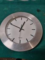 wandklok chroom quartz, Huis en Inrichting, Woonaccessoires | Klokken, Ophalen of Verzenden, 'T Olde Gre-j, Info@toldegrej.nl