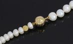Schoeffel parel ketting 18k slot goud maan hanger toermalijn, Ophalen of Verzenden, Goud, Ketting, Met edelsteen