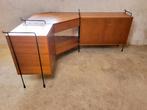 Vintage modulair wandsysteem van Omnia Hilker 1960, Huis en Inrichting, Kasten | Wandmeubels, Ophalen, Gebruikt, 150 tot 200 cm