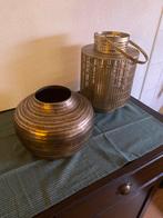 Koperen windlicht en vaas, Huis en Inrichting, Woonaccessoires | Vazen, Overige materialen, Overige kleuren, Ophalen of Verzenden