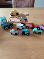 Houten Speelgoed Auto's Set, Ophalen of Verzenden, Zo goed als nieuw