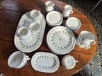 6 pers Servies handgeschilderd Bretagne Carnac blauwe druif, Huis en Inrichting, Ophalen of Verzenden, Nieuw, Porselein, Overige stijlen