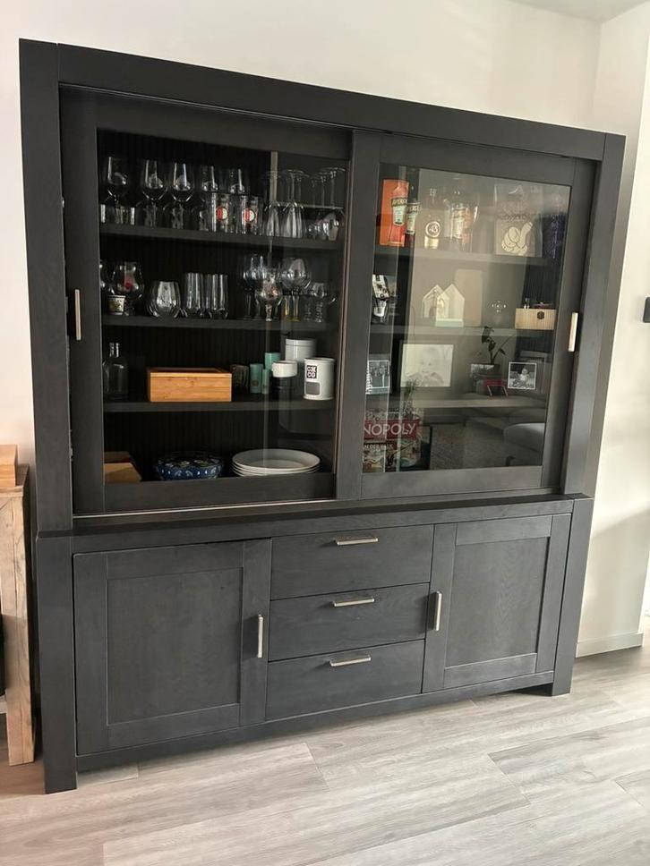 Goossens Buffetkast eikenhout, Huis en Inrichting, Kasten | Buffetkasten, Gebruikt, 200 cm of meer, 150 tot 200 cm, 25 tot 50 cm