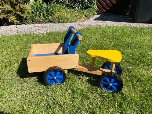 Z.g.a.n. houten kinderbakfiets Merk Allehand Design, Kinderen en Baby's, Speelgoed | Buiten | Voertuigen en Loopfietsen, Zo goed als nieuw