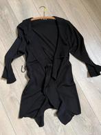 Zwart vest met rushes M,L,XL,XXL fashion+, Zwart, Maat 42/44 (L), Ophalen of Verzenden, Zo goed als nieuw