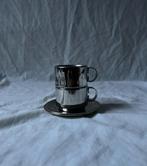 Vintage RVS Italiaanse set espressokopjes – STO Casalinghi, Huis en Inrichting, Keuken | Servies, Ophalen, Overige materialen