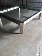 Leuke vintage retro glazen salontafel bijzettafel, Ophalen, 50 tot 100 cm, Zo goed als nieuw, Minder dan 50 cm