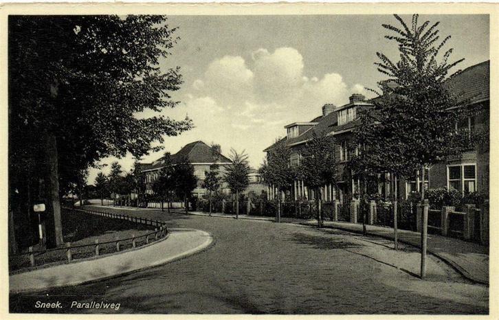 Sneek. Parallelweg - ongelopen, Verzamelen, Ansichtkaarten | Nederland, Ongelopen, Friesland, Voor 1920, Ophalen of Verzenden